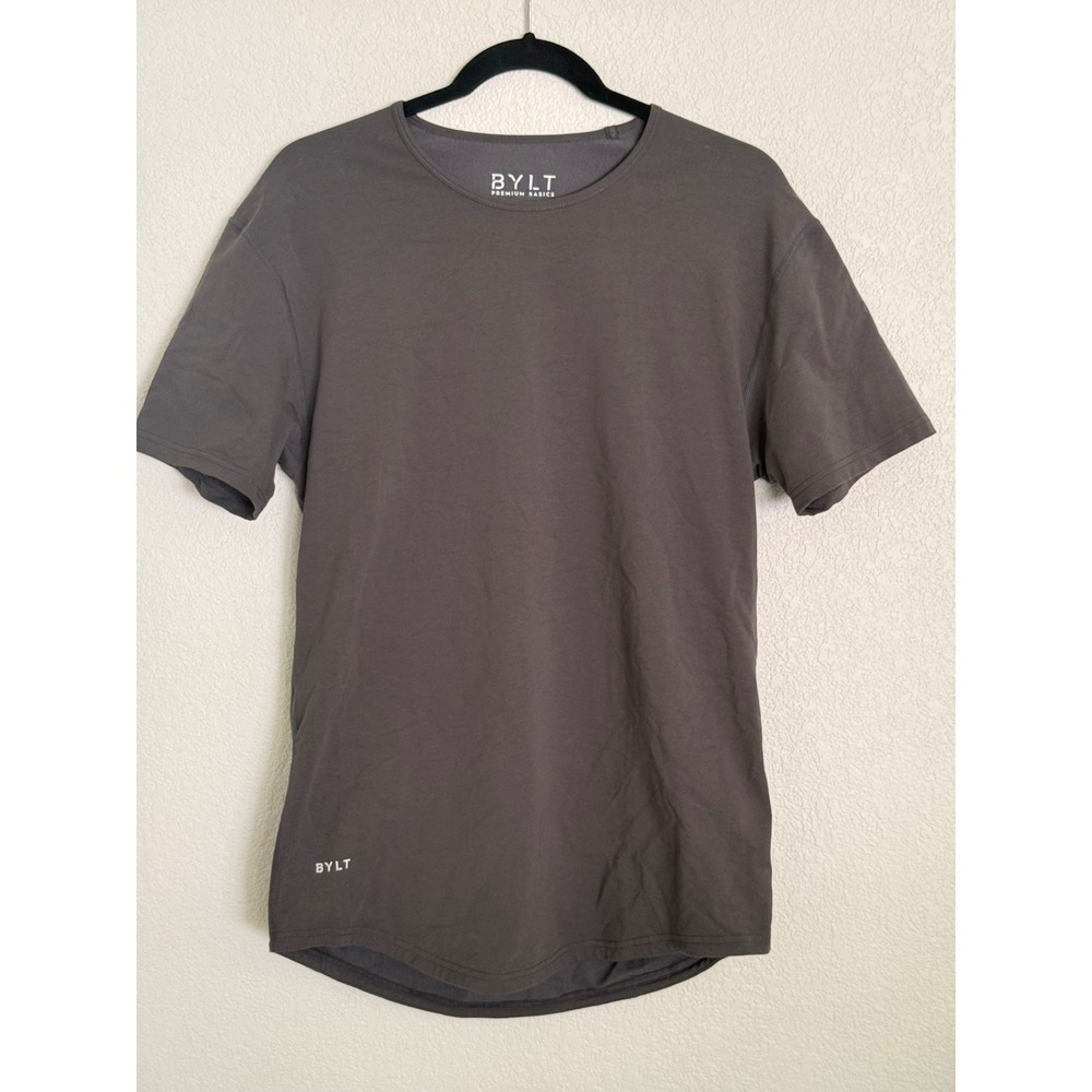BYLT Premium Basics Lux Blend Drop Cut T-Shirt Mens Medium Charcoal Gray Tee